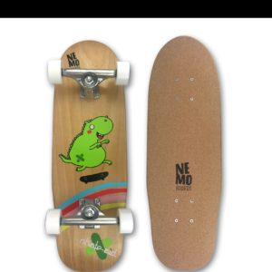 Nemo Boards Cork Softgrip Kids Skateboard Mari Dino - 24.75"